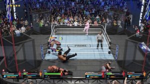 WWE 2K25 6 man  elimination chamber match 15/09/2025
