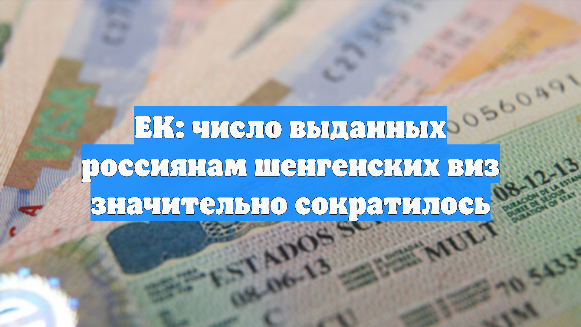 ЕК: число выданных россиянам шенгенских виз значительно сократилось