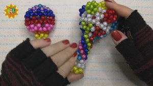 Как сплести погремушку из бусин | мастер-класс | часть 1