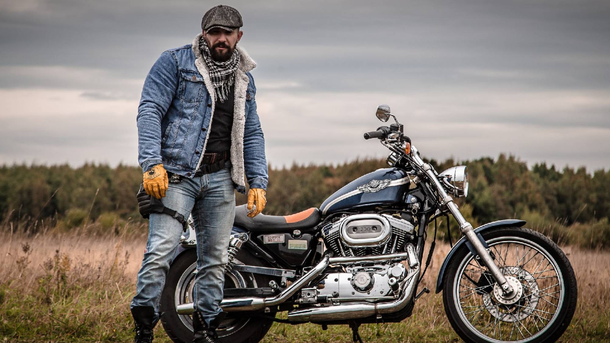 На харлее в осень