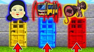 ВЫБЕРИ ПРАВИЛЬНУЮ ДВЕРЬ SCP СИРЕНОГОЛОВЫЙ В МАЙНКРАФТ РАКУН И ДОЧКА