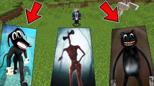 ВЫБЕРИ ПРАВИЛЬНУЮ ЯМУ СИРЕНОГОЛОВЫЙ SIREN HEAD SCP 6789 МУЛЬТЯШНЫЙ КОТ CARTOON DOG В МАЙНКРАФТ БИТВА