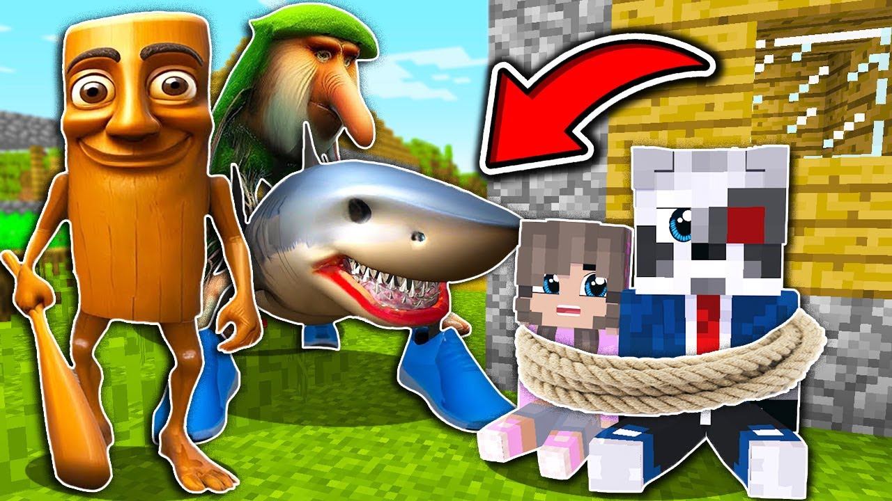 НУБ И ПРО ПОЙМАЛИ ТУНГ ТУНГ ТУНГ СУХУР ТРАЛАЛЕРО ТРАЛАЛА В МАЙНКРАФТ БРЕЙНРОТ ЖИВОТНЫЕ MINECRAFT смотреть онлайн