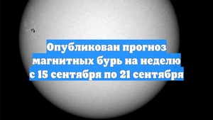 Опубликован прогноз магнитных бурь на неделю с 15 сентября по 21 сентября