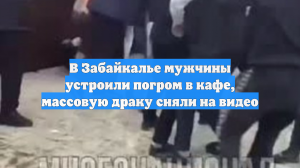 В Забайкалье мужчины устроили погром в кафе, массовую драку сняли на видео