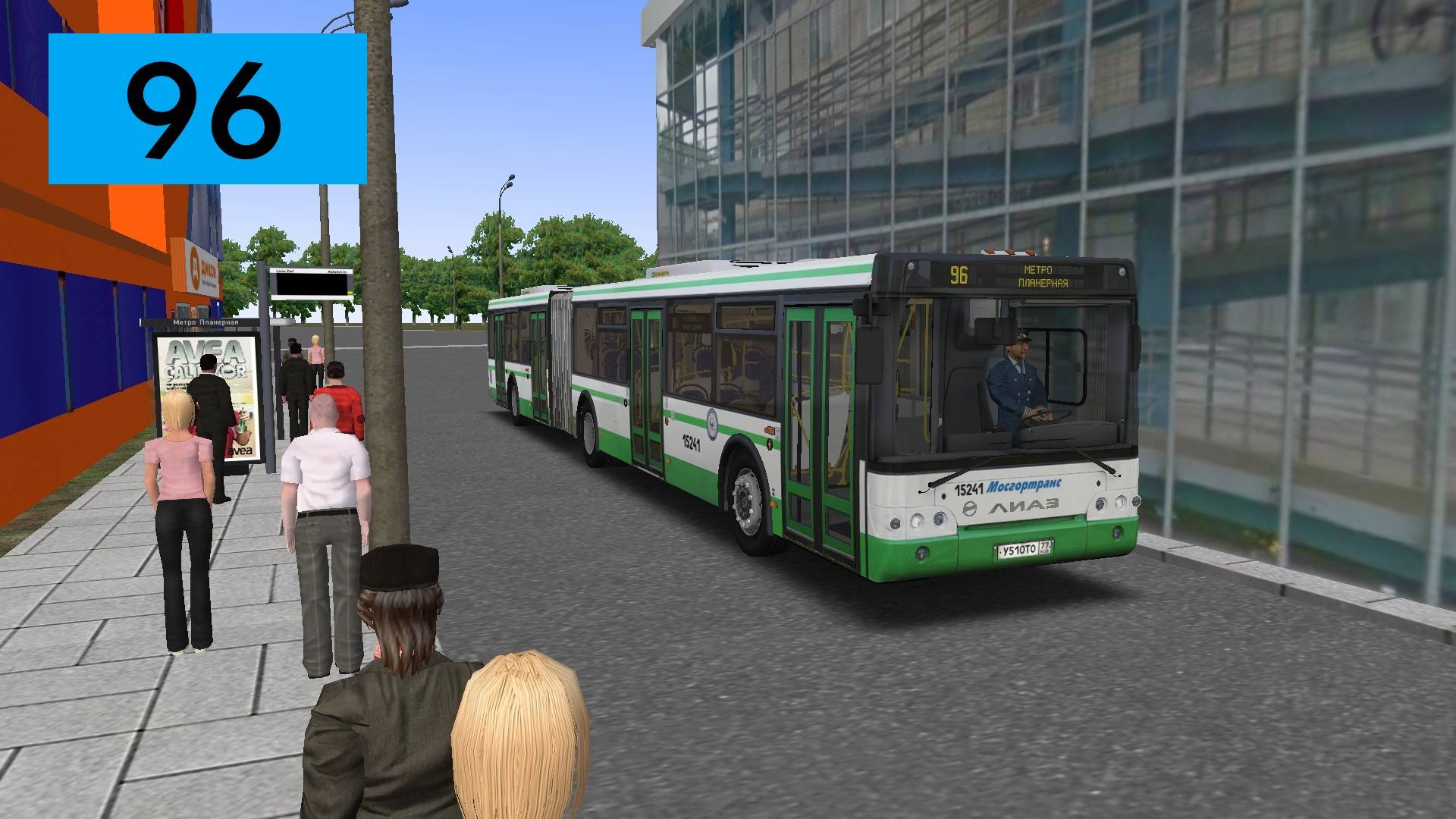 OMSI 2: Автобус №96 Метро Планерная - МЦД Тушинская смотреть онлайн