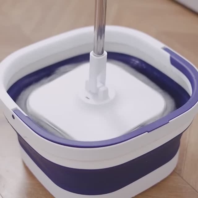 DE.HOME DH19111 Швабра с отжимом и складным ведром 13л компактная для мытья полов смотреть онлайн