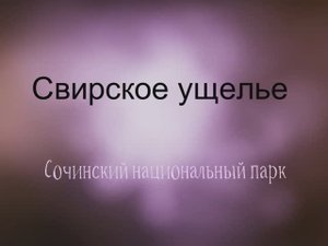 Свирское ущелье