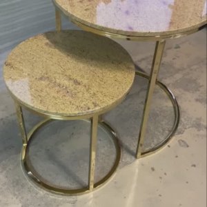 Журнальный столик с основанием из нержавеющей стали | АЦИА