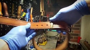 Ремень из кожи ручной работы