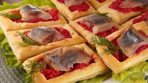 Простой и быстрый вариант праздничной закуски. ВОЛОВАНЫ СО СВЁКЛОЙ И СЕЛЬДЬЮ