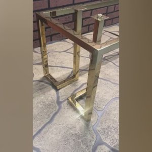 Подстолье для обеденного стола из нержавеющей стали с напылением нитрида титана