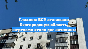 Гладков: ВСУ атаковали Белгородскую область, жертвами стали две женщины