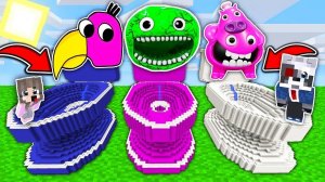 РАКУН И ДОЧКА НАШЛИ ТУАЛЕТЫ В МАЙНКРАФТ