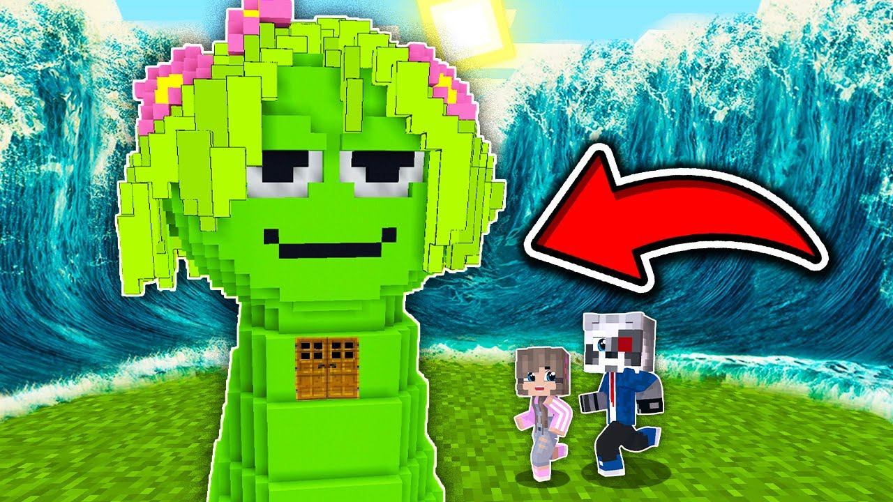 НУБ И ПРО СПРЯТАЛИСЬ В ДОМЕ СПРУНКИ ОТ ЦУНАМИ В МАЙНКРАФТ INCREDIBOX SPRUNKI MINECRAFT смотреть онлайн