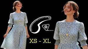 Урок по построению выкройки – миди-платье с круглым вырезом горловины