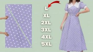 Моделирование платье. Отложной воротник, рукава - фонарик.