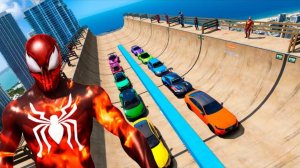 ГТА 5  ПОЛОСА ИСПЫТАНИЯ - трамплин для трюков с коровами и взрывами!