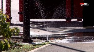 В саратовском сквере стоимостью 23 млн вода заливает пешеходные дорожки