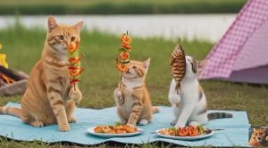 Котики на рыбалке