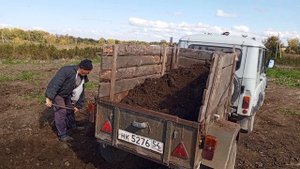 мы работаем, привезли перегной для огорода