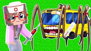 АВТОБУС ПОЖИРАТЕЛЬ ЗАБОЛЕЛ И ЕМУ НУЖНА ОПЕРАЦИЯ В МАЙНКРАФТ ФИЛЬМ РАКУН И ДОЧКА СИМУЛЯТОР ХИРУРГА