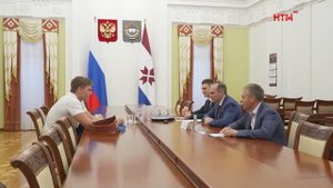 Глава Мордовии Артём Здунов встретился с чемпионом мира U-20 по греко-римской борьбе Али Ильясовым