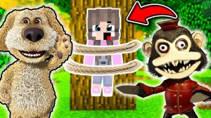 ДОЧКУ РАКУНА ПОЙМАЛИ ГОВОРЯЩИЙ БЕН И ПОВАР ОБЕЗЬЯНА SCP В МАЙНКРАФТ TALKING BAN ЛОВУШКА MINECRAFT