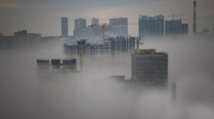 Плотный непроглядный туман окутал Екатеринбург