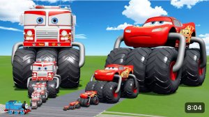 🔥😱Большие VS маленькие монстр-траки😱🔥Уничтожение машин!!! 😨😨🔥🔥🔥