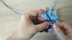 Мастер класс "Ёлочная игрушка "Снежинка" из полиэфирного шнура" (9 из 10)