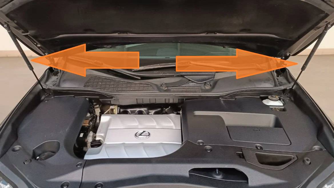 Снятие и установка газовых упоров капота Lexus RX350 RX450h смотреть онлайн