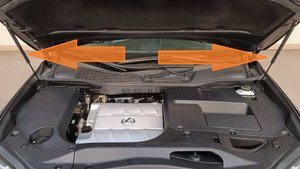 Снятие и установка газовых упоров капота Lexus RX350 RX450h