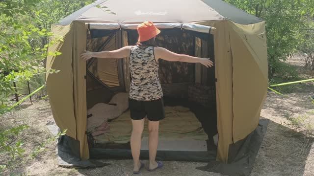 Обзор палатки MirCamping шатер. Mimir 2905-2TD. Кемпинг. Путешествие. смотреть онлайн