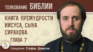 Книга Премудрости Иисуса, сына Сирахова. Глава 7 "Не проси у Господа власти". Свящ. Стефан Домусчи