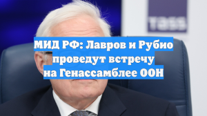 МИД РФ: Лавров и Рубио проведут встречу на Генассамблее ООН
