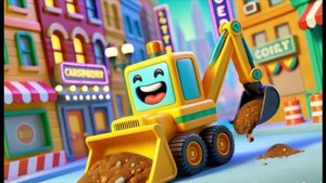 Мультик экскаватор трактор машинки