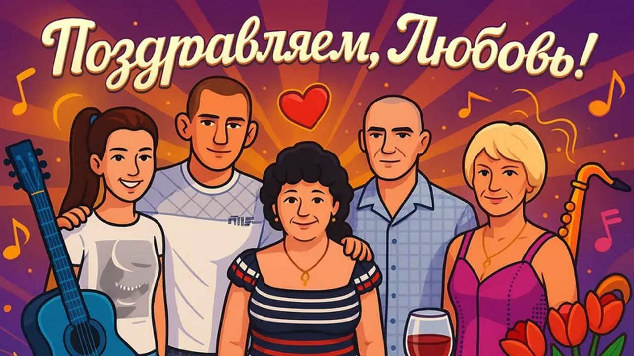 Любочка наша / С днем рождения от всей семьи / Песня поздравление