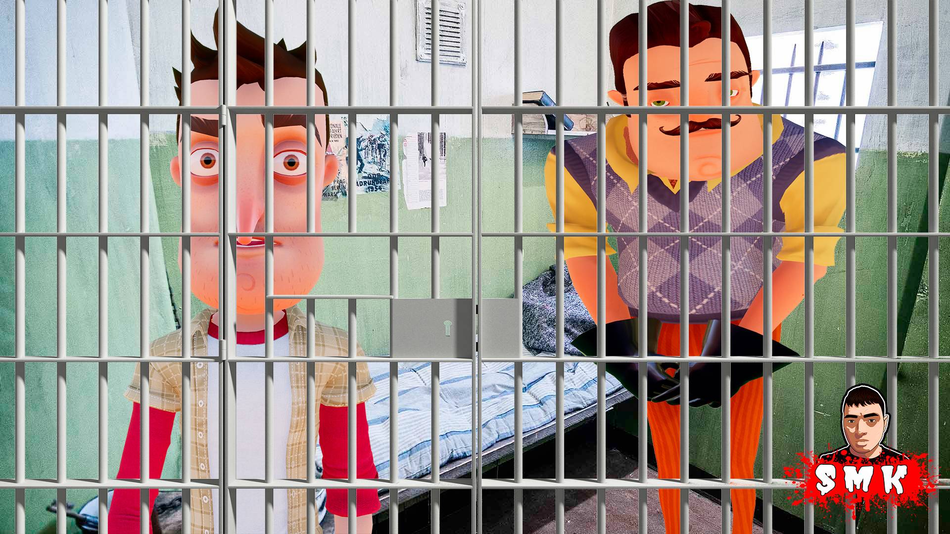 ПОБЕГ ИЗ ТЮРЬМЫ!ИГРА ПРИВЕТ СОСЕД В ГАРРИС МОД!HELLO NEIGHBOR GARRY's MOD ПРОХОЖДЕНИЕ!ШОУ ХРИПЛЫХ!