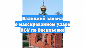 Балицкий заявил о массированном ударе ВСУ по Васильевке