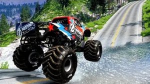 Автомобили против Fast Flowing River Challenge #1-BeamNG Drive