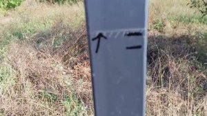 Сделал разметку на столбах чтоб к ним приваривать поперечные .