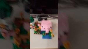 обзор набора Lego Minecraft маленькая дом свинья