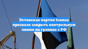 Эстонская партия Isamaa призвала закрыть контрольную линию на границе с РФ