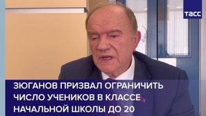 Зюганов призвал ограничить число учеников в классе начальной школы до 20
