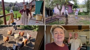 НЕ ДАЛА ЛЁШИКУ ДОКОСИТЬ. НАРЕЗАЛА ЯБЛОК ДЛЯ ВАРЕНЬЯ, НАВЕДАЛИСЬ К КУРОЧКАМ.