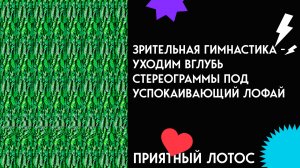 Зрительная гимнастика - Уходим вглубь стереограммы под успокаивающий лофай