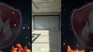 Штора рулонная автоматическая FireTechnics EI 180. Короб standart, направляющие и отсекающая шина pr
