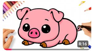 КАК ЛЕГКО НАРИСОВАТЬ КАВАИЙНУЮ СВИНКУ 🐷🐽