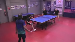 Шиляев/Нельсон (1235) - Перевера/Плотников (833) настольный теннис 14.09 Парный турнир СПб